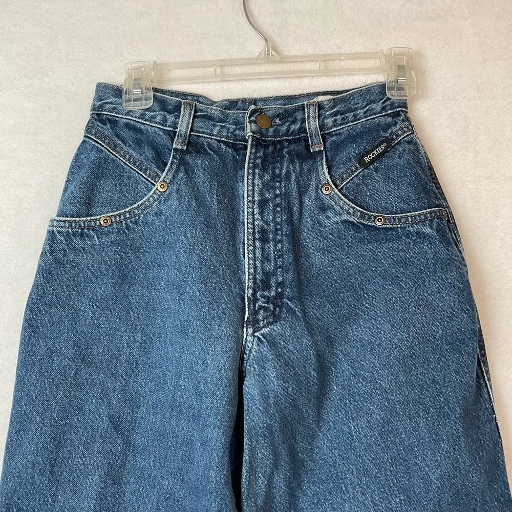 Rockies Rocky Mountain Jeans‎ Womens 7/28 Blue Denim Western Cowgirl High Rise